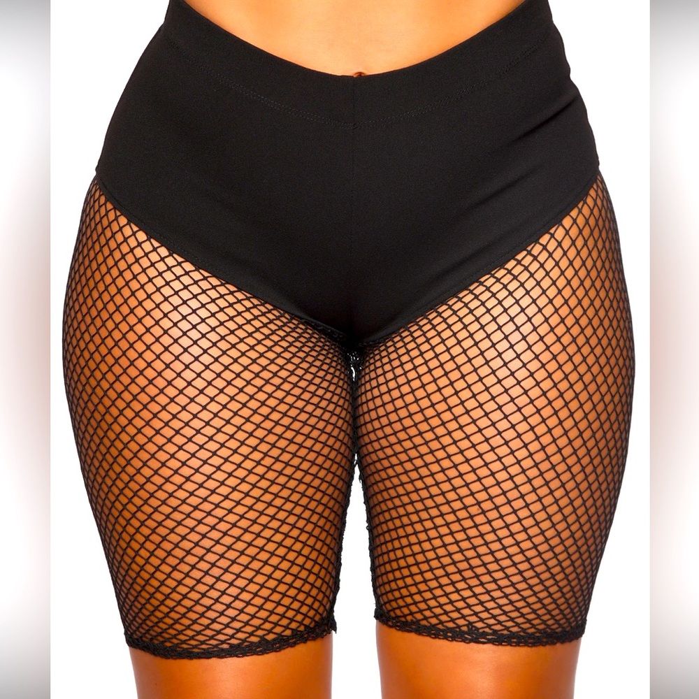 “NOTHING BUTT NET BIKER SHORTS”